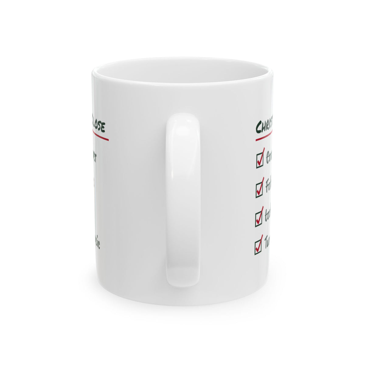 Funny Retail Christmas Coffee Mug Christmas Eve Close Checklist