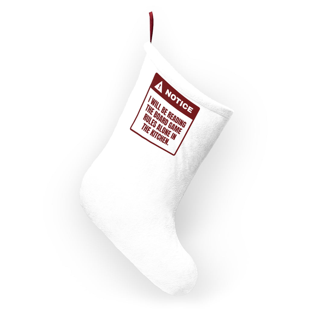 Funny Christmas Stocking Reading The Game Rules Alone For