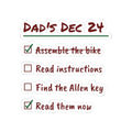 Funny Christmas Dad Sticker Read The Instructions Eventually