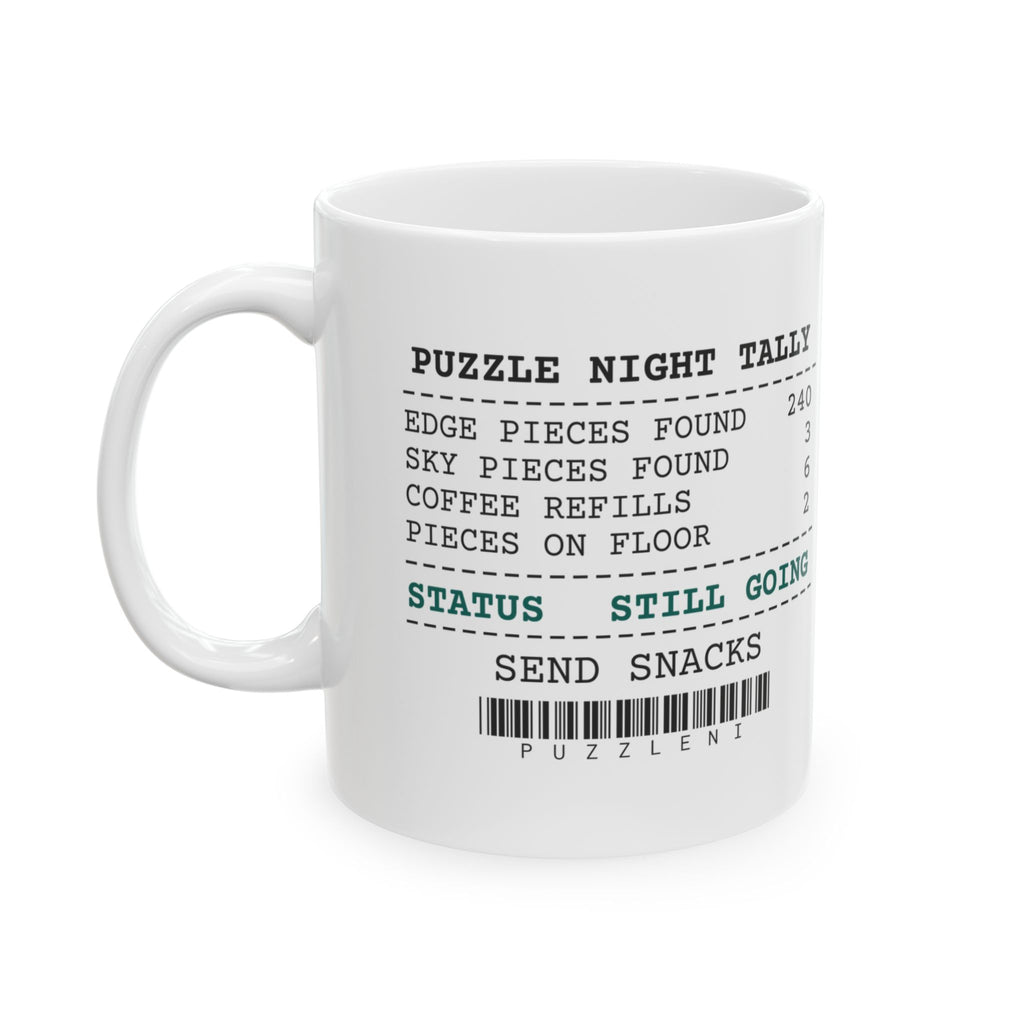 Puzzle Coffee Mug Still Going Send Snacks For Puzzlers