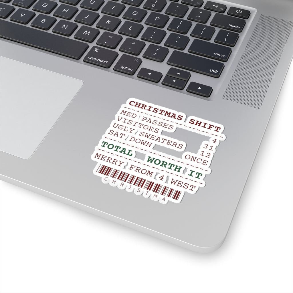 Funny Christmas Nurse Sticker Christmas Shift Receipt For Nurses
