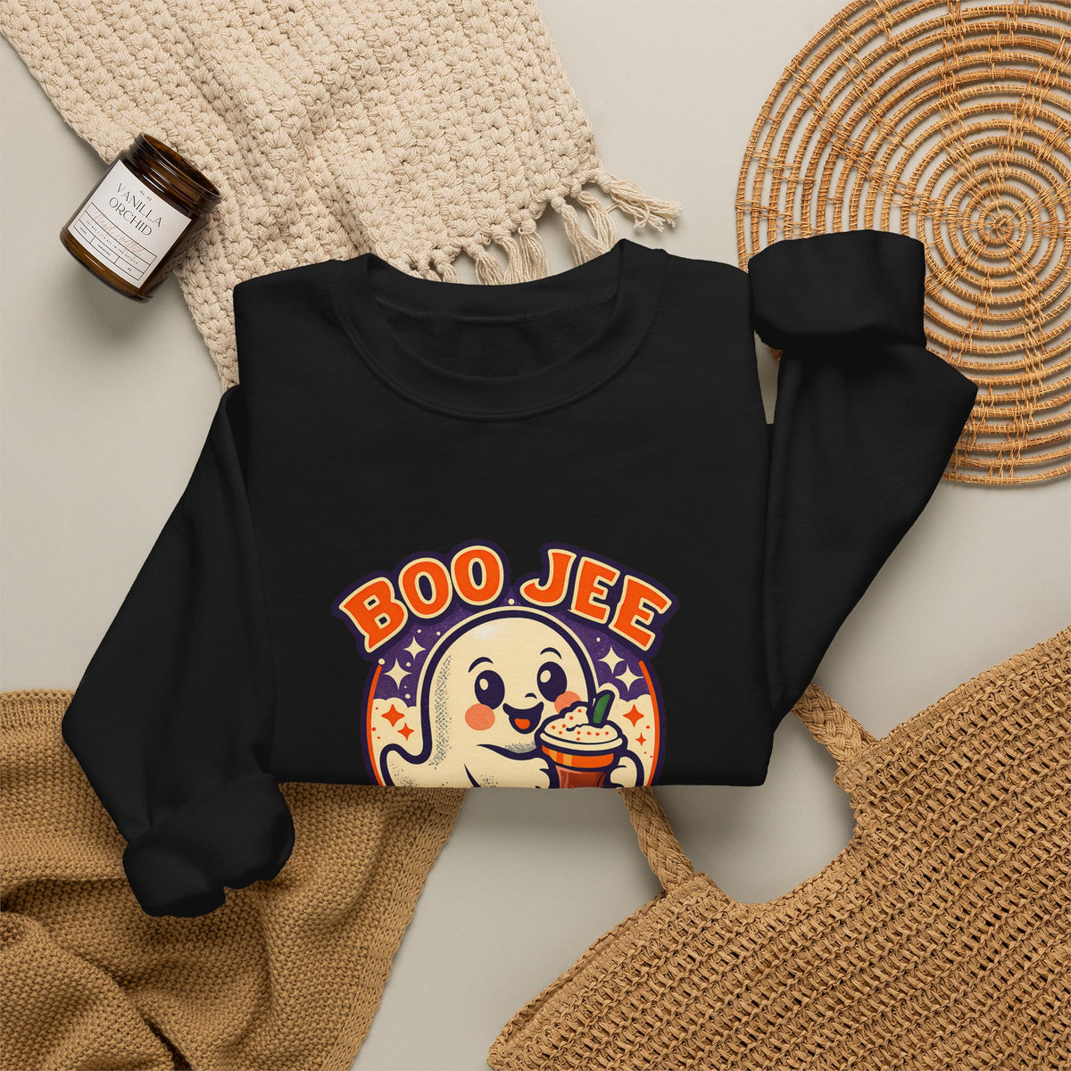 Boo Jee Funny Ghost Pumpkin Spice Sweatshirt