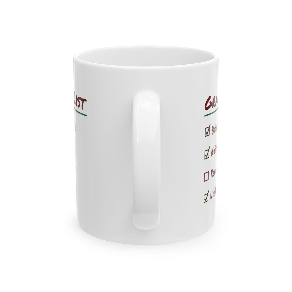 Funny Christmas Grandma Coffee Mug Remember 14 Names Use The Dog's Name