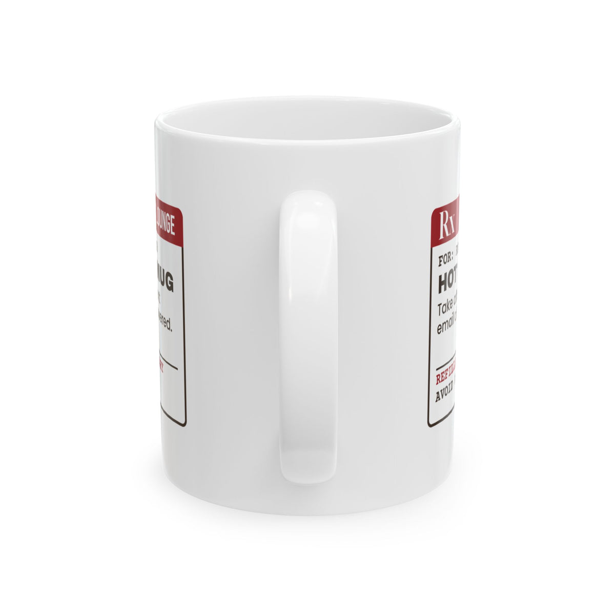 Funny Christmas Teacher Coffee Mug Hot Cider Prescription Label