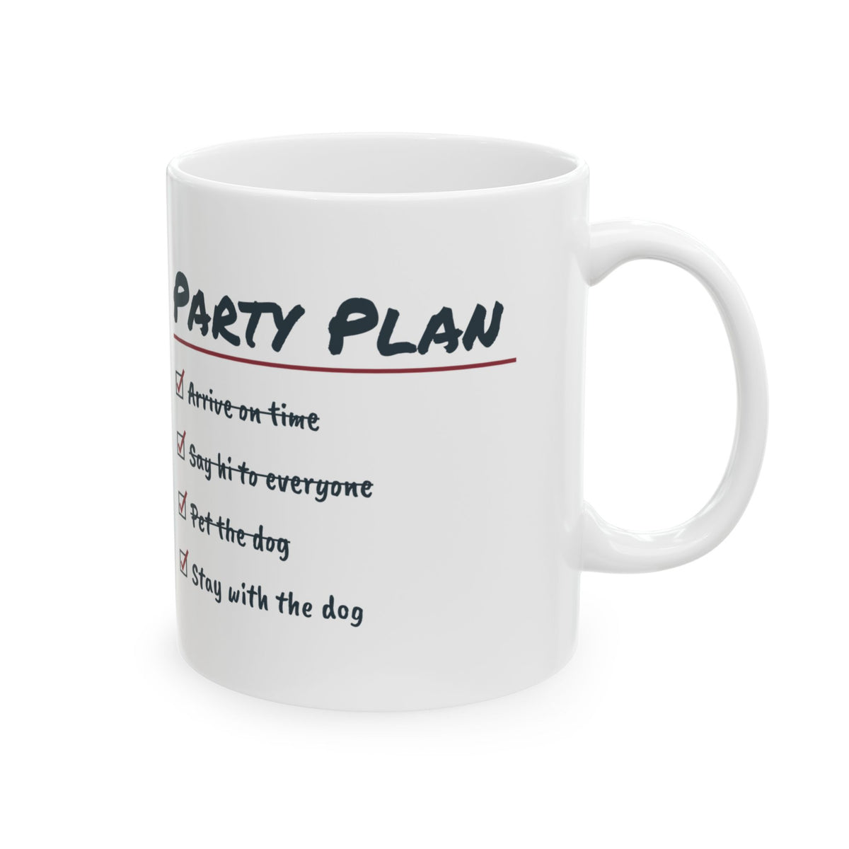 Funny Christmas Coffee Mug Party Plan Befriend The Dog For Introverts