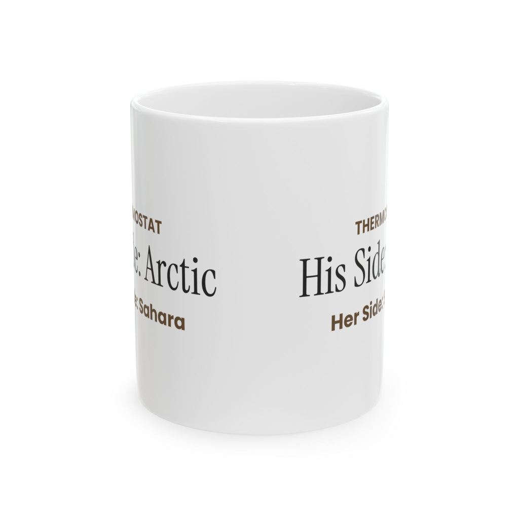 Thermostat Mug His Side Arctic Her Side Funny Couple