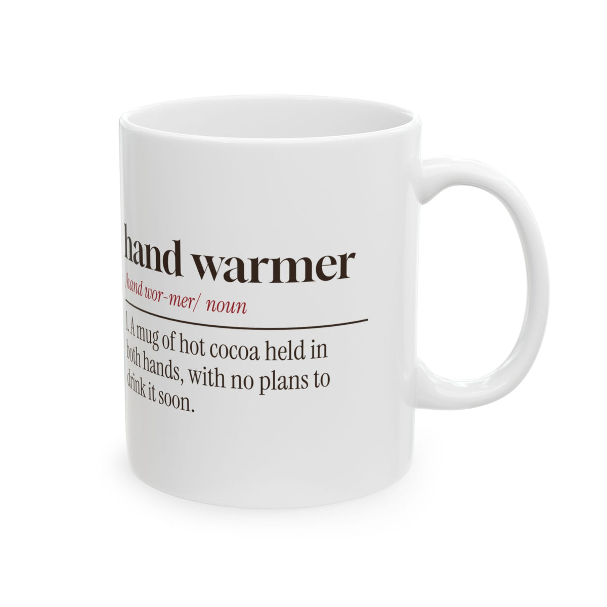 Hot Cocoa Coffee Mug Hand Warmer Dictionary Definition For Winter