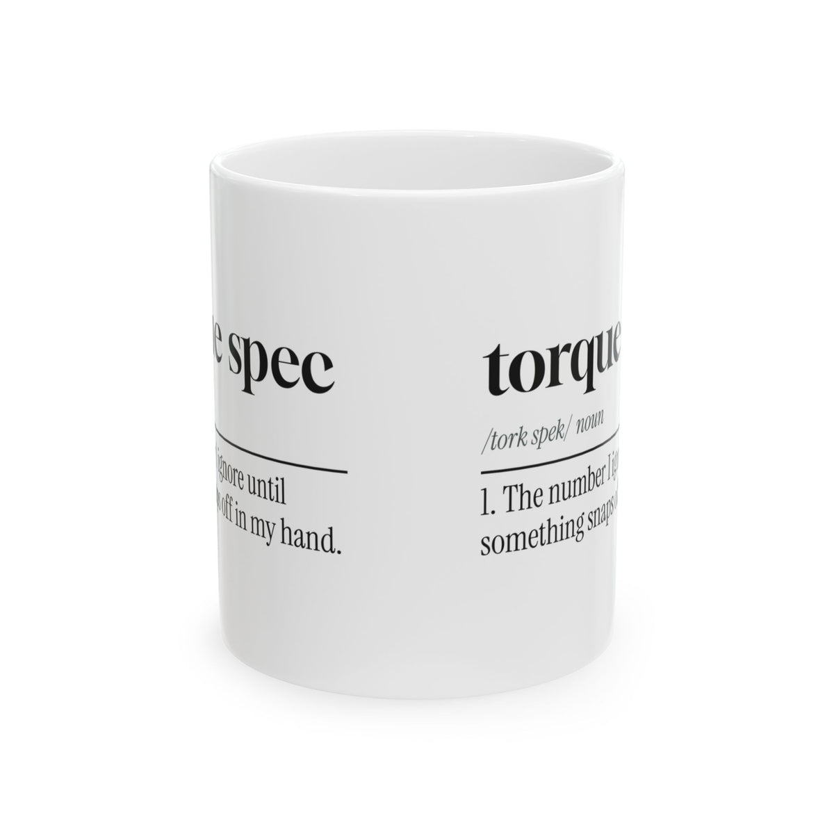 Mechanic Coffee Mug Torque Spec Definition For Dad