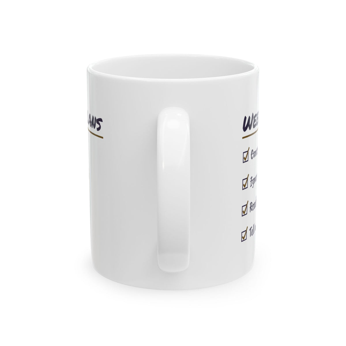 Funny Introvert Coffee Mug Weekend Plans Checklist Tell No One