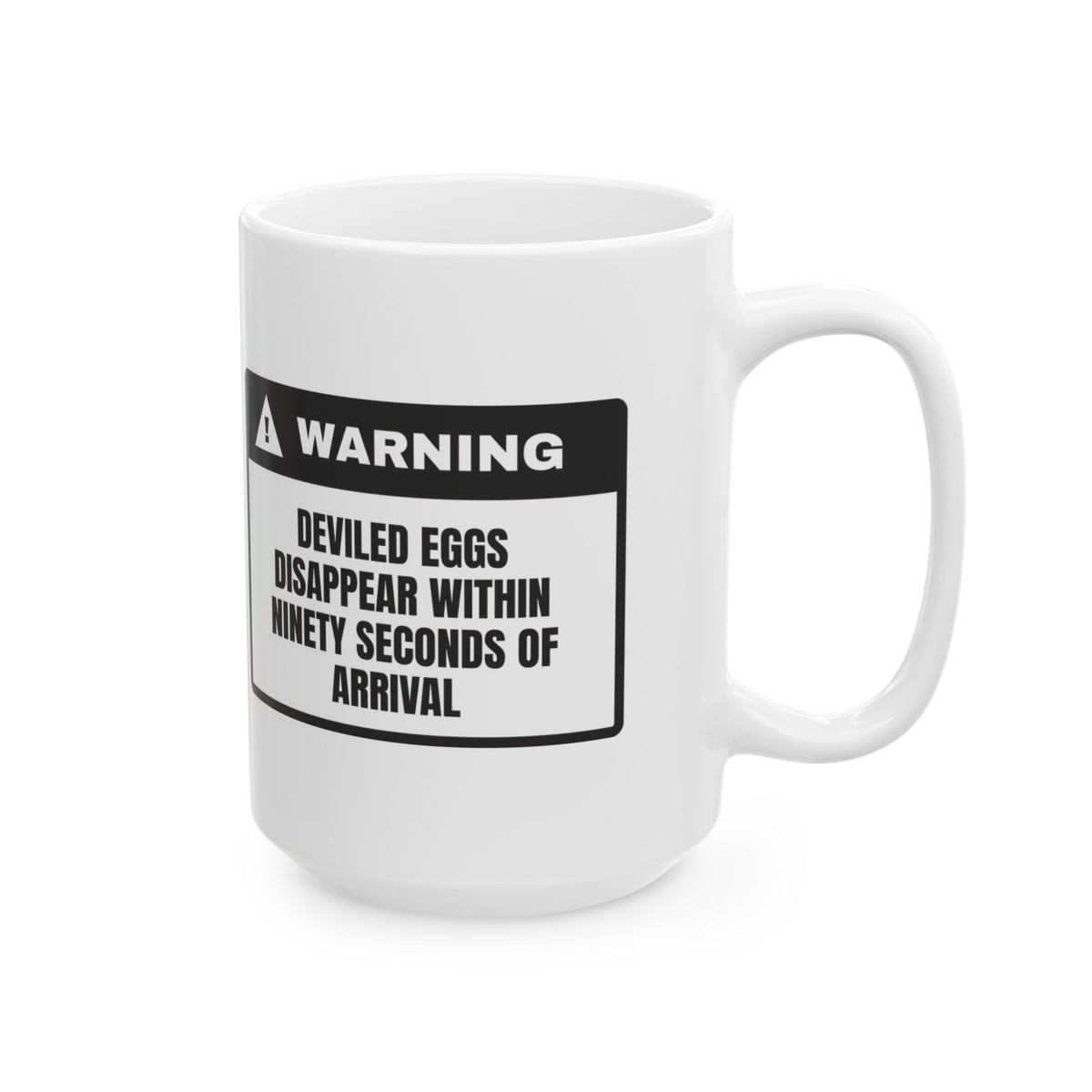Funny Deviled Egg Coffee Mug Warning Label For Brunch Host