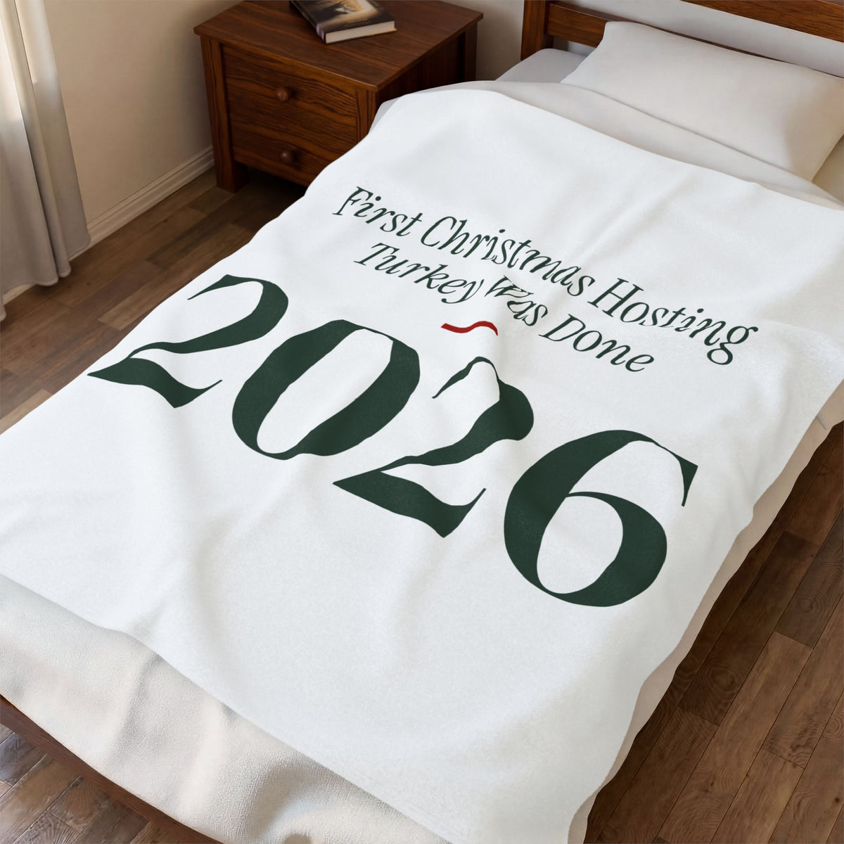Funny Christmas Hosting Throw Blanket First Christmas Hosting 2026