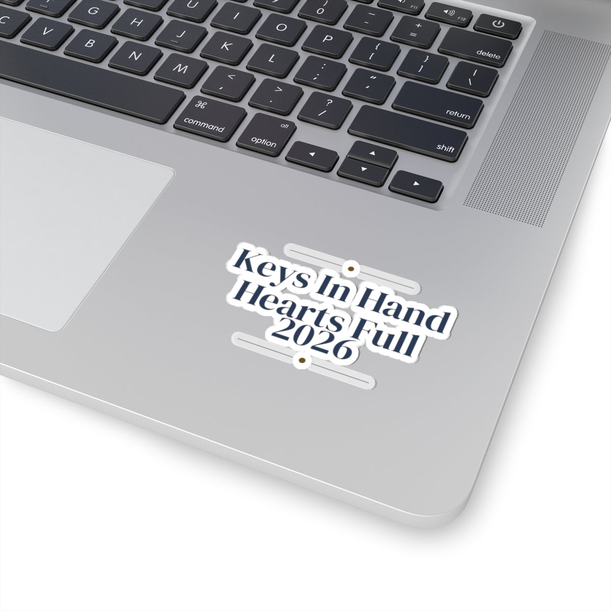 First Christmas In New Home Sticker Keys In Hand Hearts Full 2026