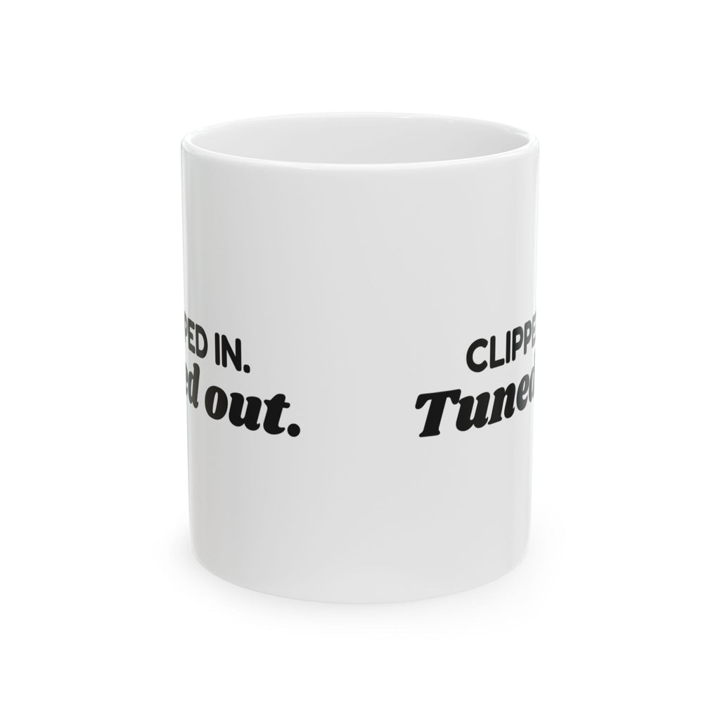 Cycling Coffee Mug Clipped In Tuned Out