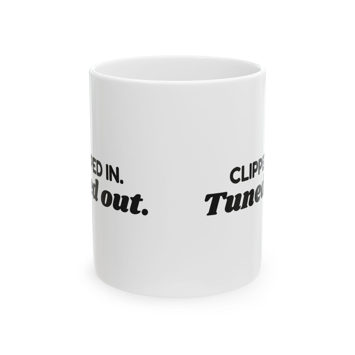 Cycling Coffee Mug Clipped In Tuned Out