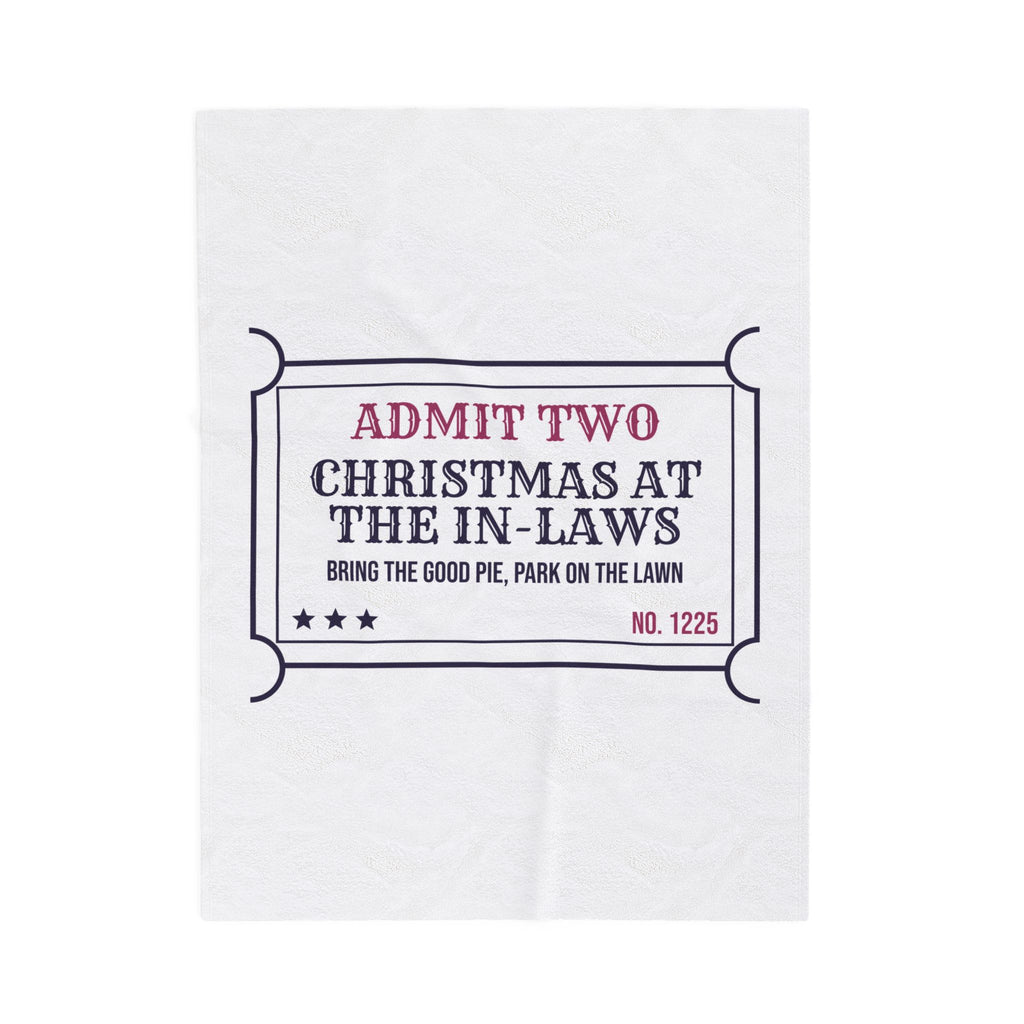 Funny Christmas Throw Blanket Christmas At The In-Laws Ticket