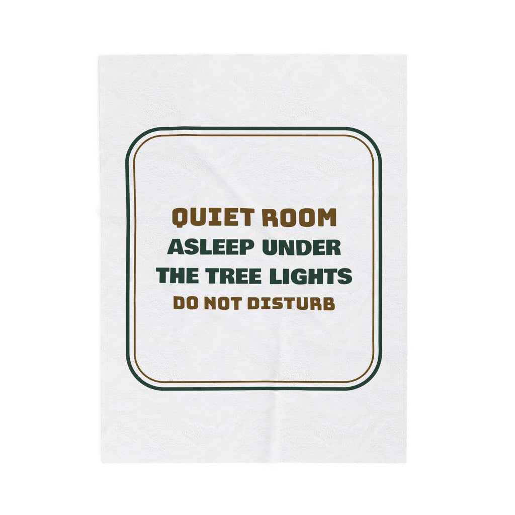 Introvert Christmas Throw Blanket Asleep Under The Tree Lights Do Not