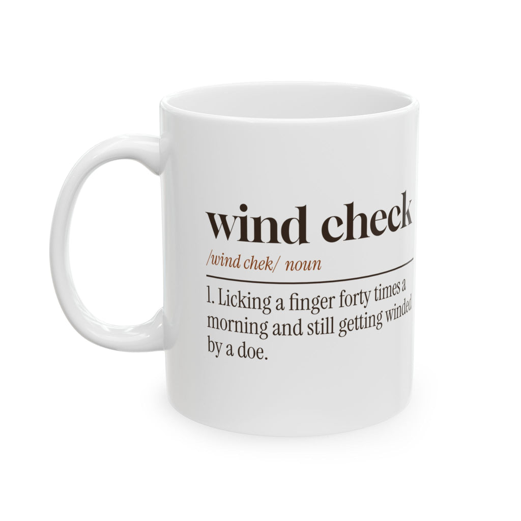 Funny Hunting Coffee Mug Wind Check Dictionary Definition For Hunters