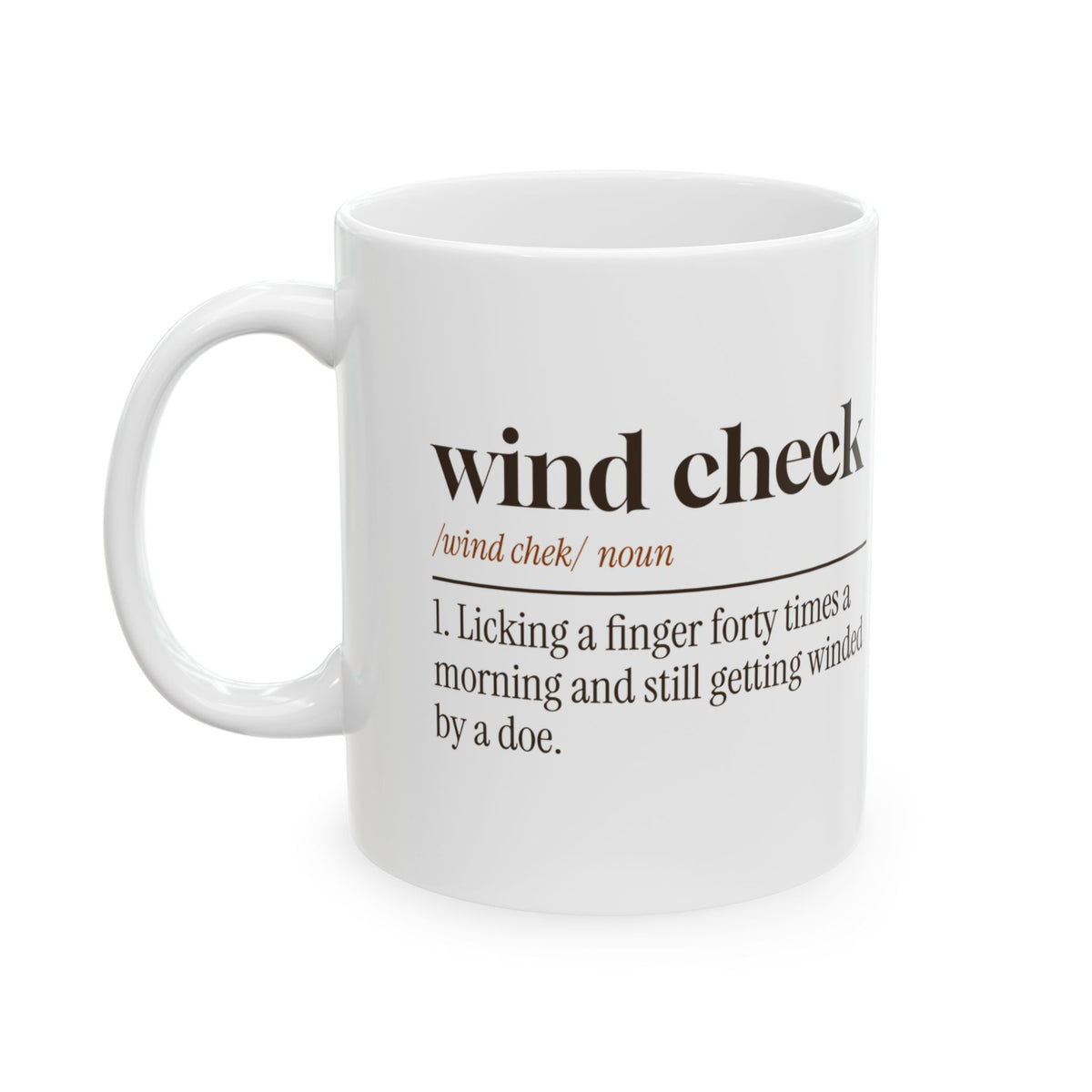 Funny Hunting Coffee Mug Wind Check Dictionary Definition For Hunters