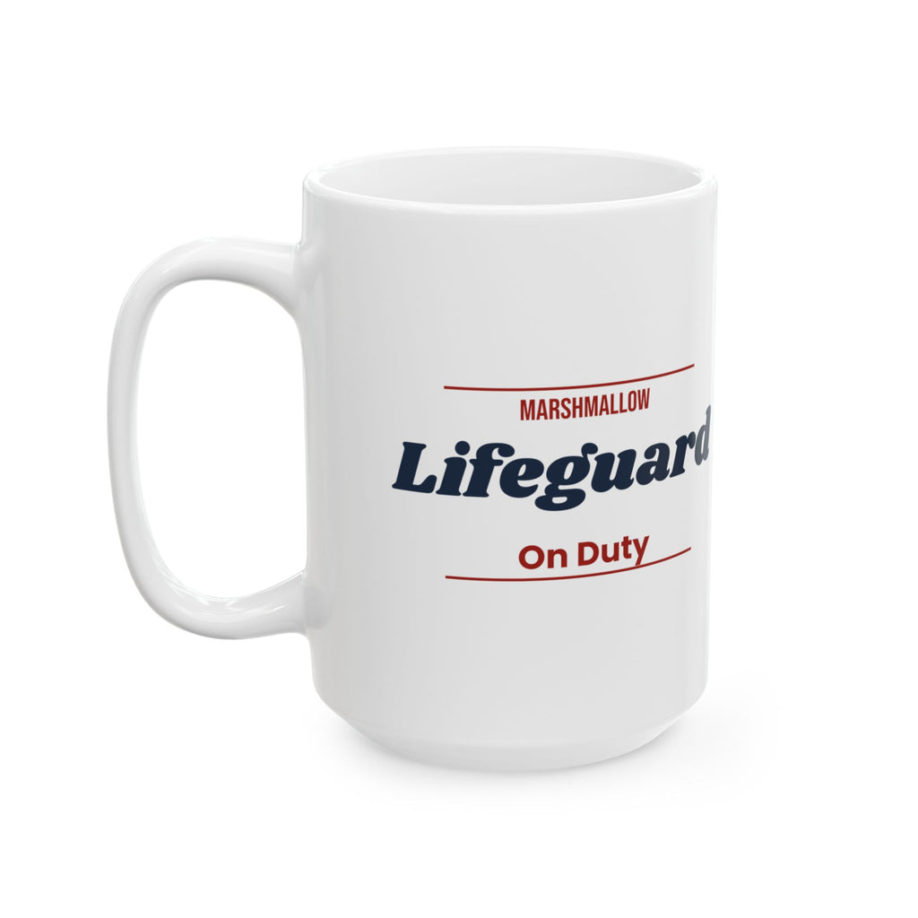 Hot Cocoa Coffee Mug Marshmallow Lifeguard On Duty Funny Cocoa Cup