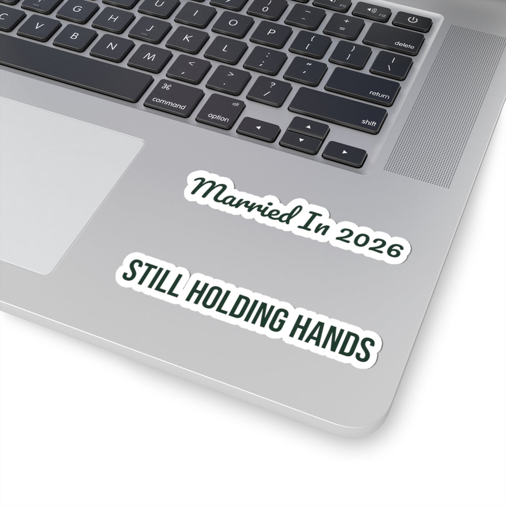 Newlywed Christmas Sticker Married In 2026 Still Holding Hands