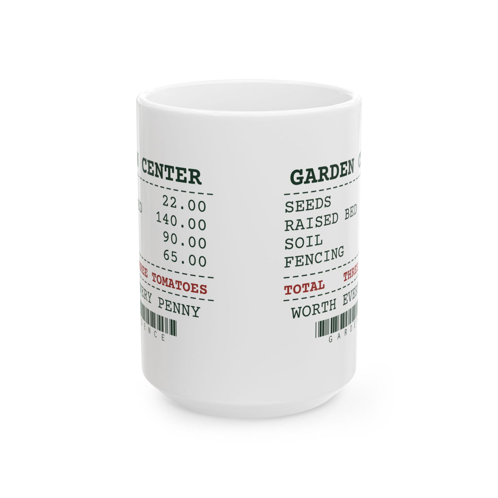 Funny Vegetable Garden Coffee Mug Garden Receipt Total Three Tomatoes