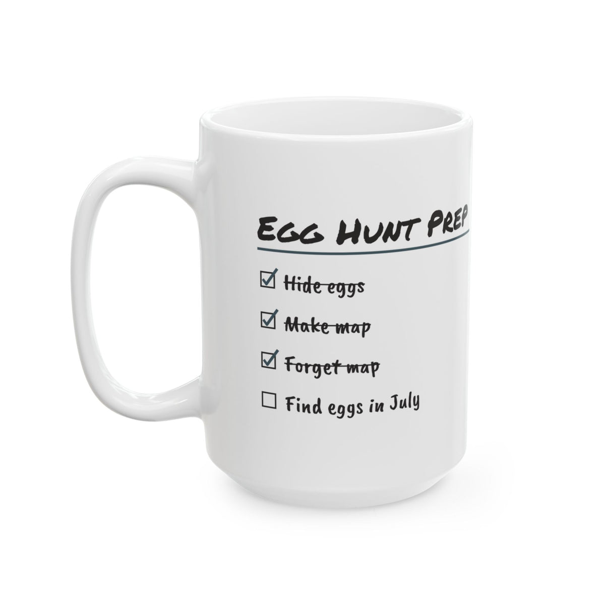 Funny Egg Hunt Coffee Mug Checklist For Parents Dad Mom