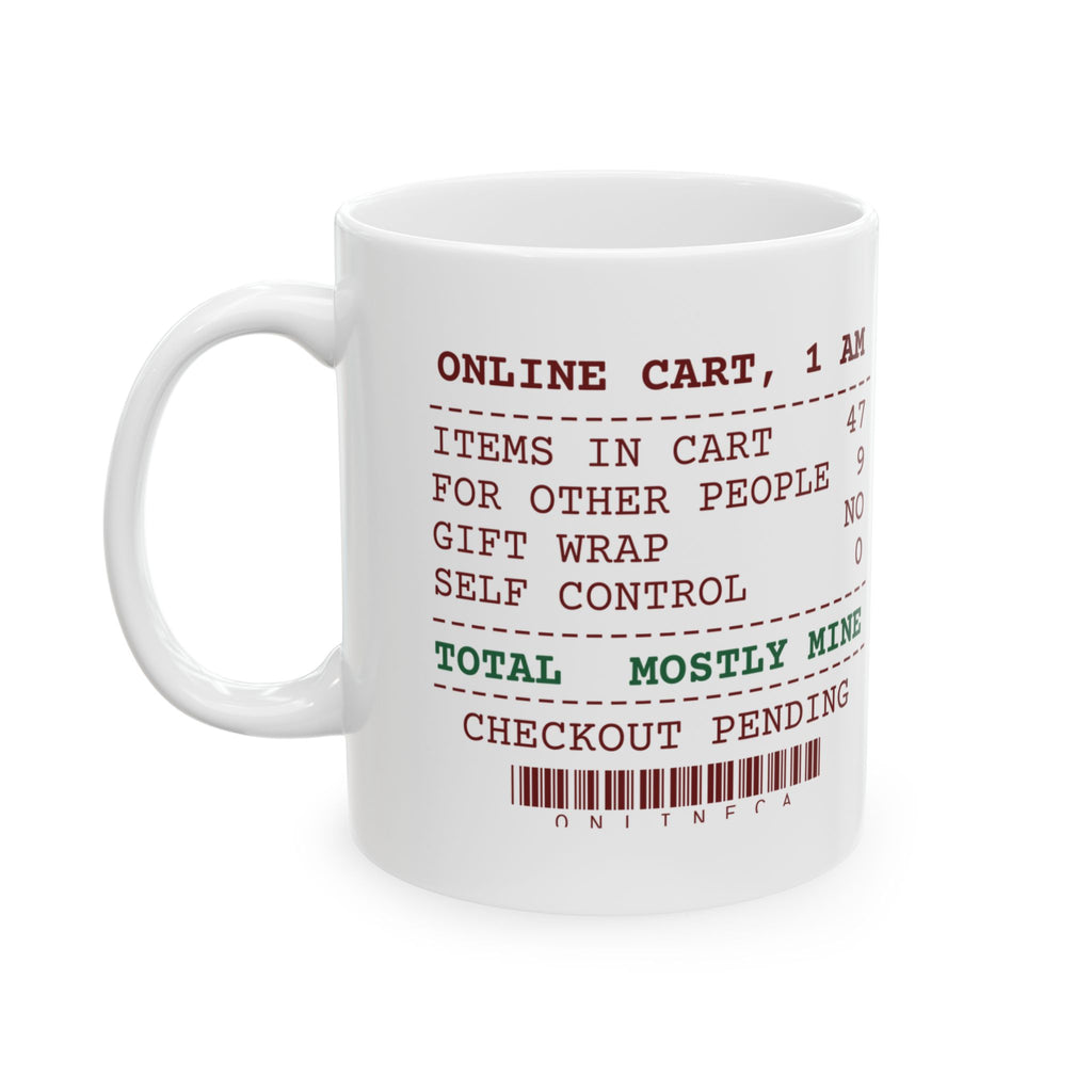 Funny Christmas Shopping Coffee Mug Items In Cart 47 Receipt