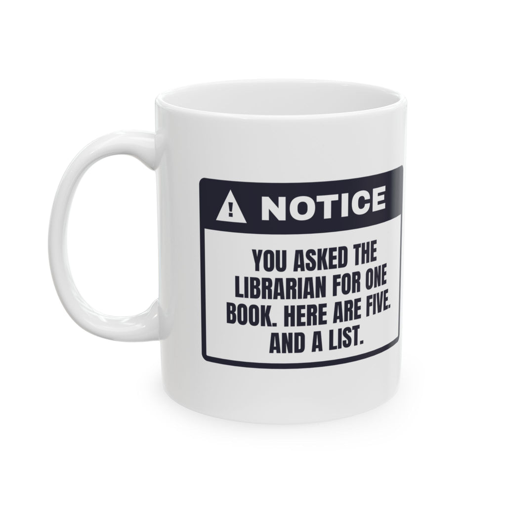 Funny Librarian Coffee Mug You Asked For One Book Here Are Five