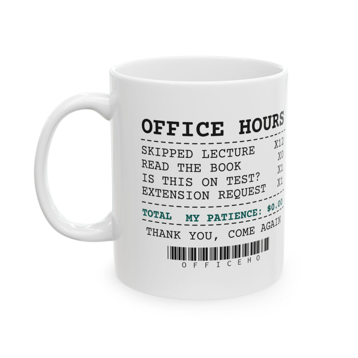 Math Lover Coffee Mug My Patience 0.00