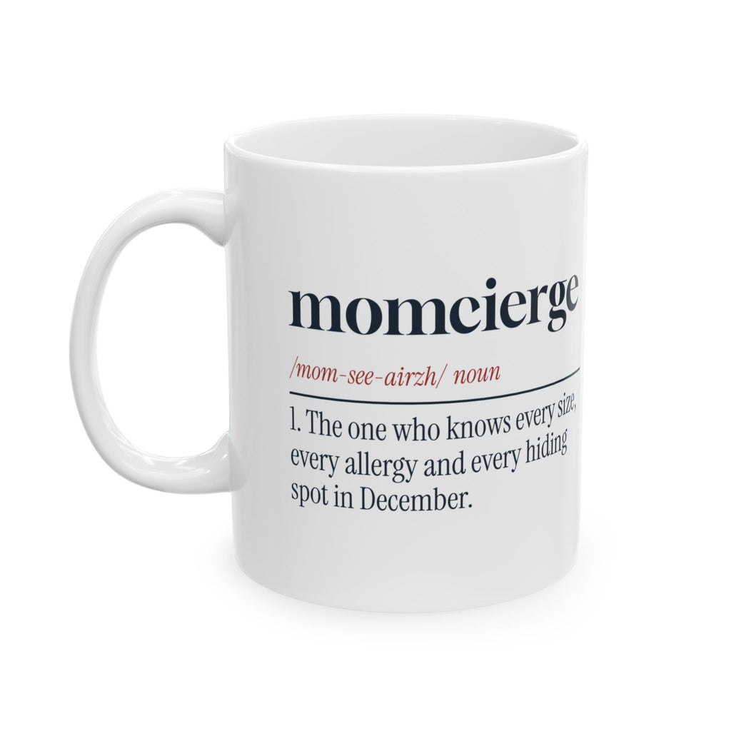 Funny Christmas Coffee Mug Momcierge Dictionary Definition For Mom