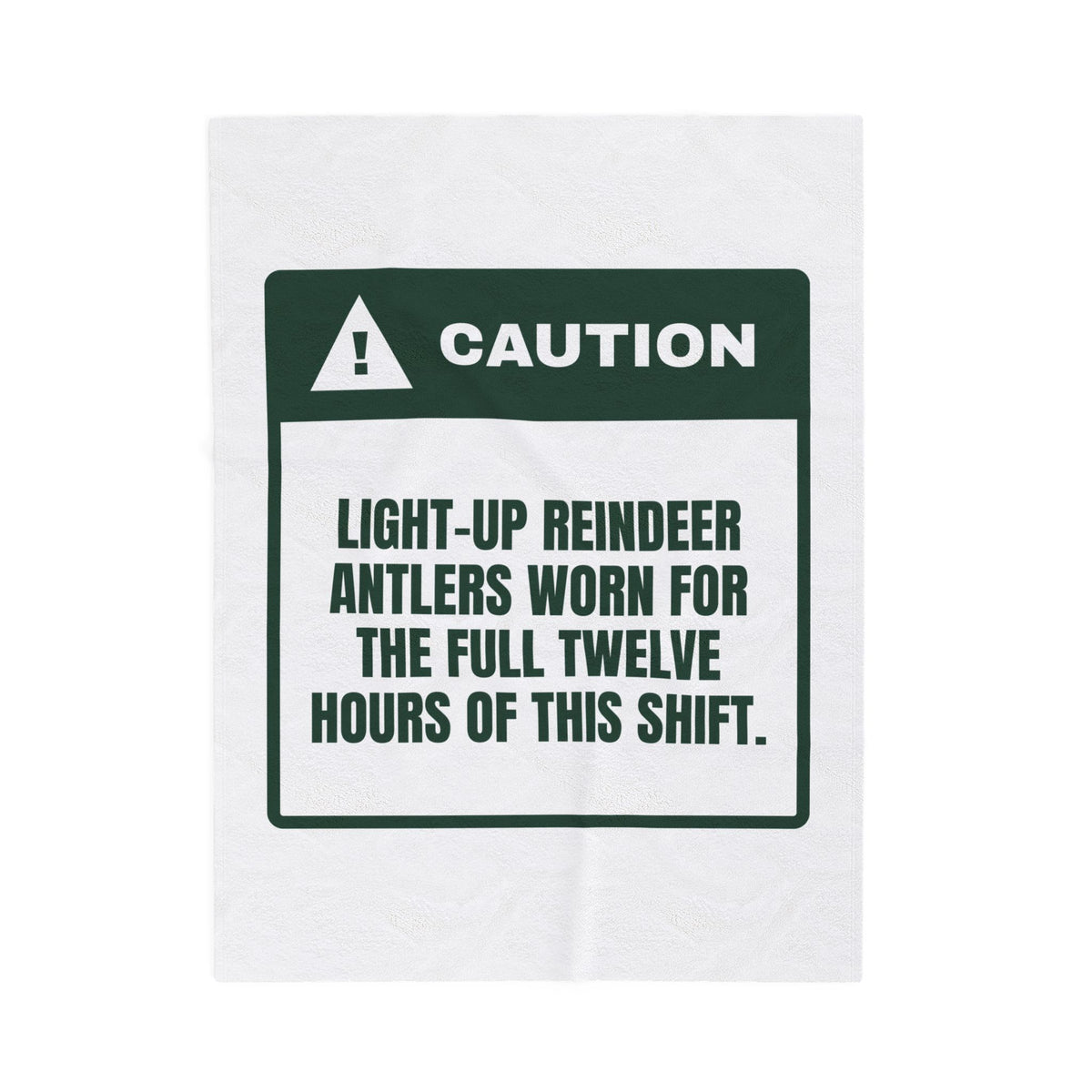 Funny Christmas Nurse Throw Blanket Light-Up Antlers Twelve Hour Shift