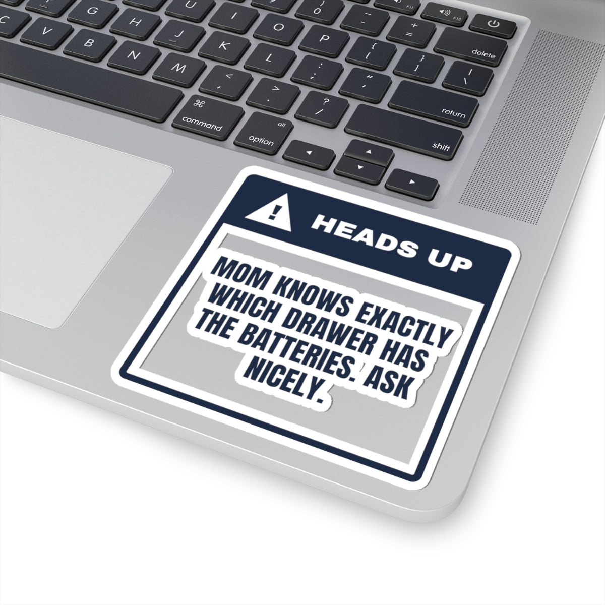 Funny Christmas Mom Sticker Mom Knows The Battery Drawer