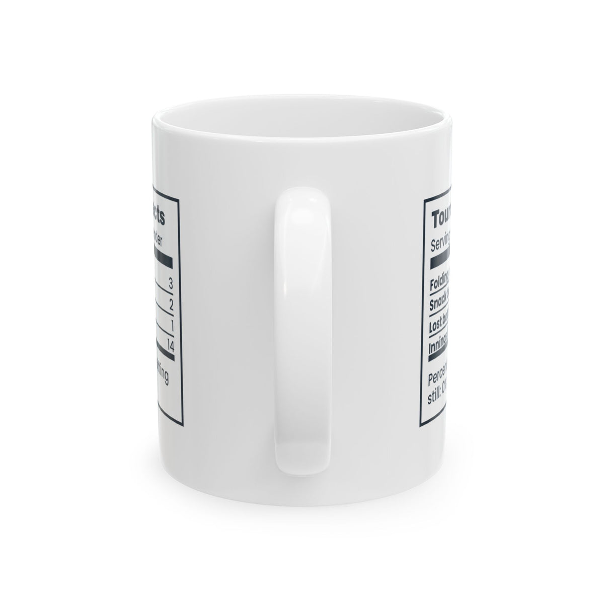 Funny Baseball Mom Coffee Mug Tournament Facts Label For Ball Moms