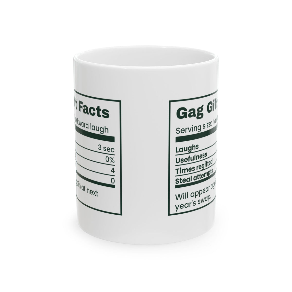 Funny White Elephant Coffee Mug Gag Gift Facts Back Again Next Year