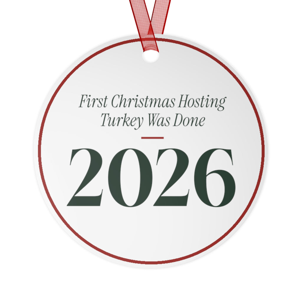 Funny Christmas Ornament First Christmas Hosting Turkey Was Done 2026