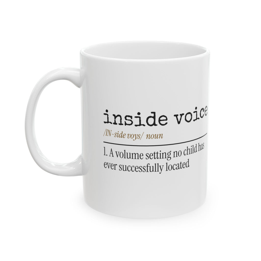 Funny Teacher Dictionary Coffee Mug Inside Voice For Teachers