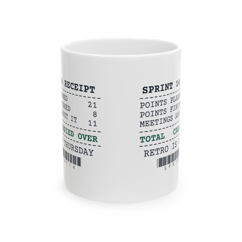 Funny Software Developer Coffee Mug Sprint Points Receipt