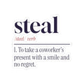 Funny White Elephant Sticker Steal Dictionary Definition