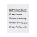 Funny Teacher Christmas Throw Blanket December In Class Checklist
