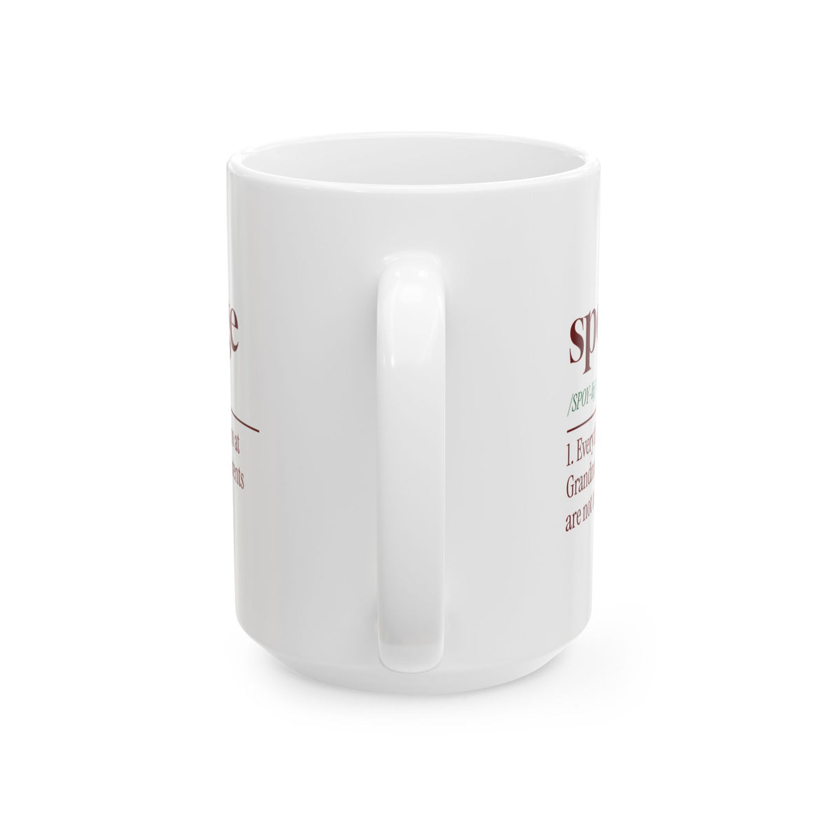 Funny Christmas Grandma Coffee Mug Spoilage Dictionary Definition