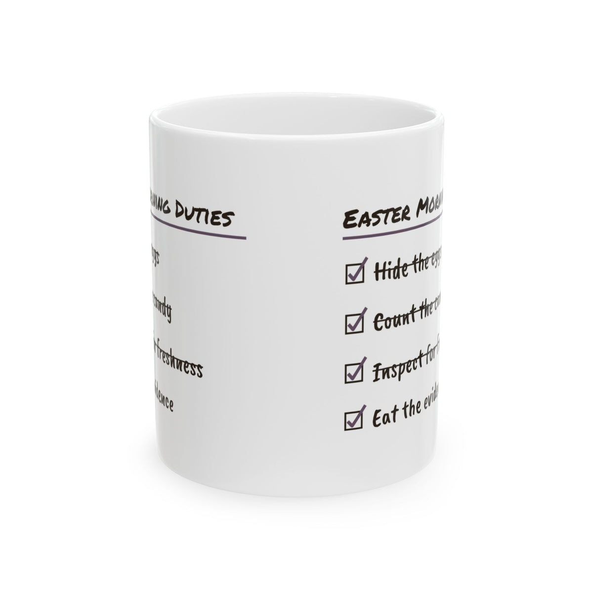 Funny Easter Morning Checklist Coffee Mug For Candy Stealing Parents