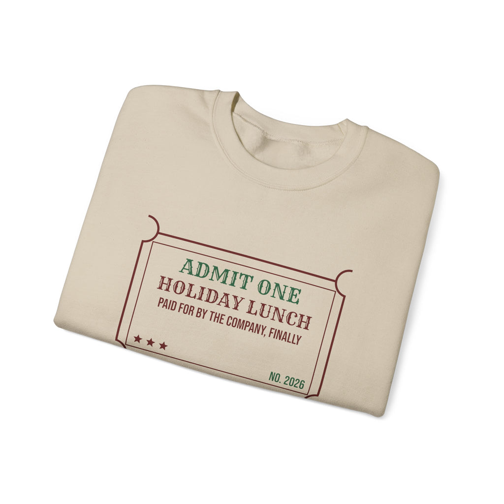 Funny Christmas Coworker Sweatshirt Holiday Lunch Company Paid Finally