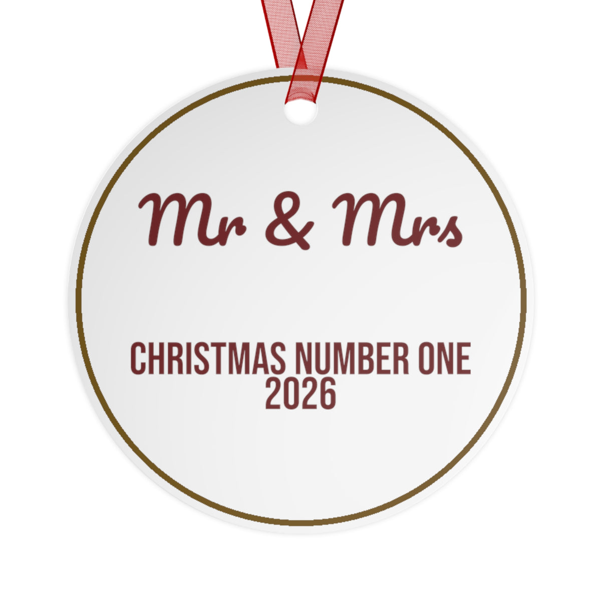 Our First Christmas Married Ornament 2026 Mr And Mrs Number One