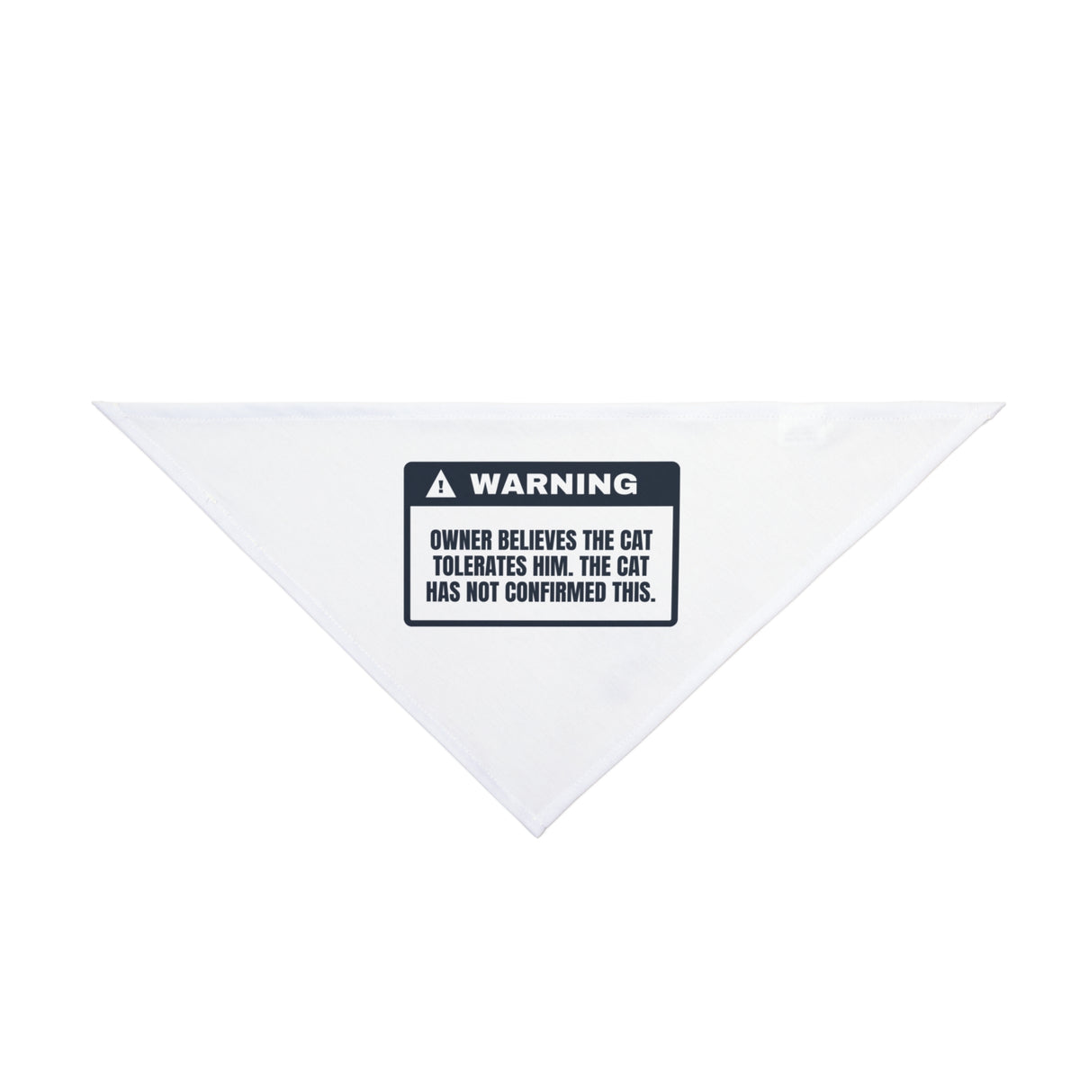 Funny Cat Dad Warning Label Dog Bandana For Cat Owners