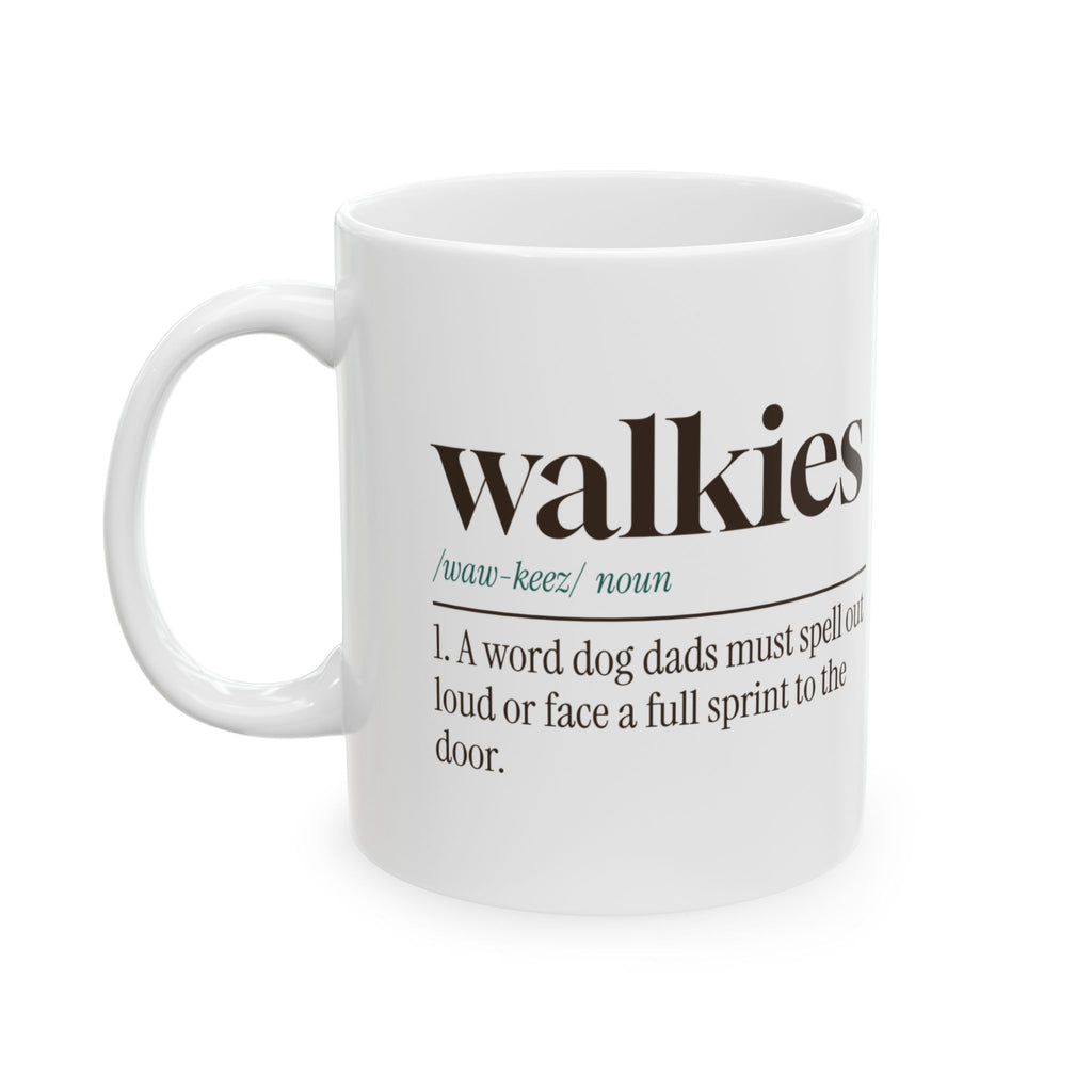Funny Dog Dad Coffee Mug Walkies Dictionary Definition