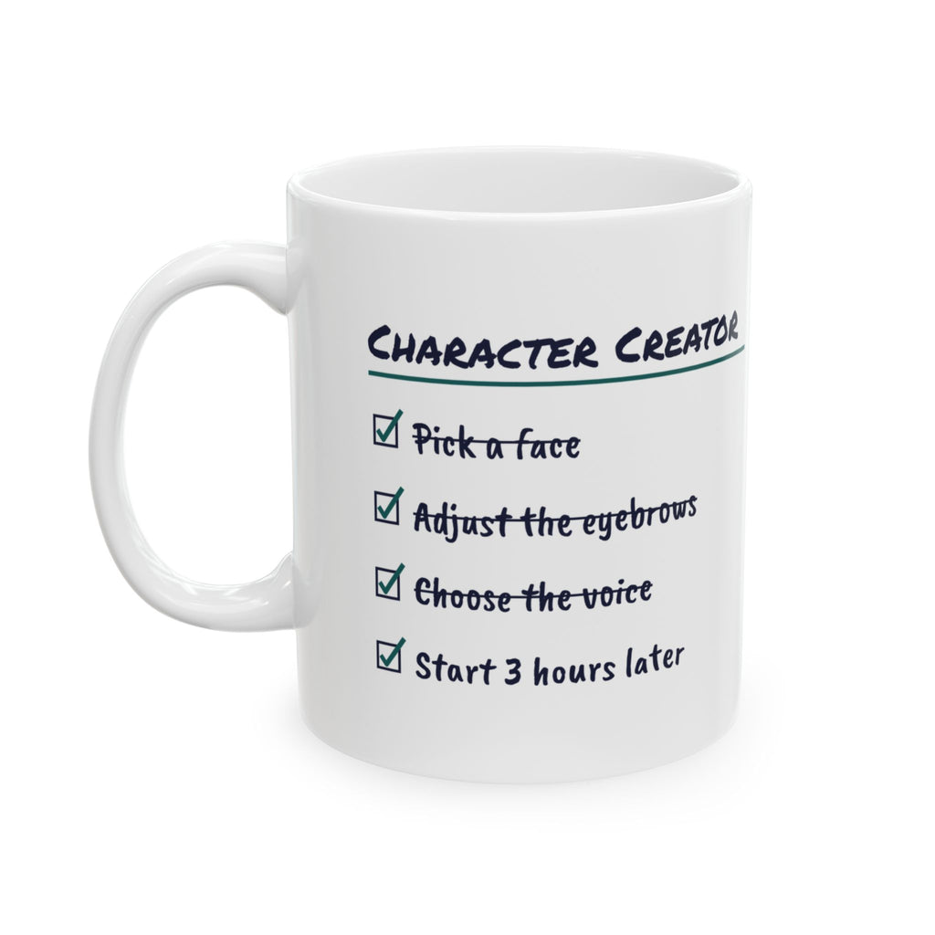 Funny Gamer Coffee Mug Character Creator Checklist For Video Gamers