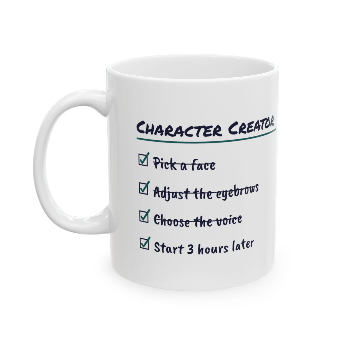 Funny Gamer Coffee Mug Character Creator Checklist For Video Gamers