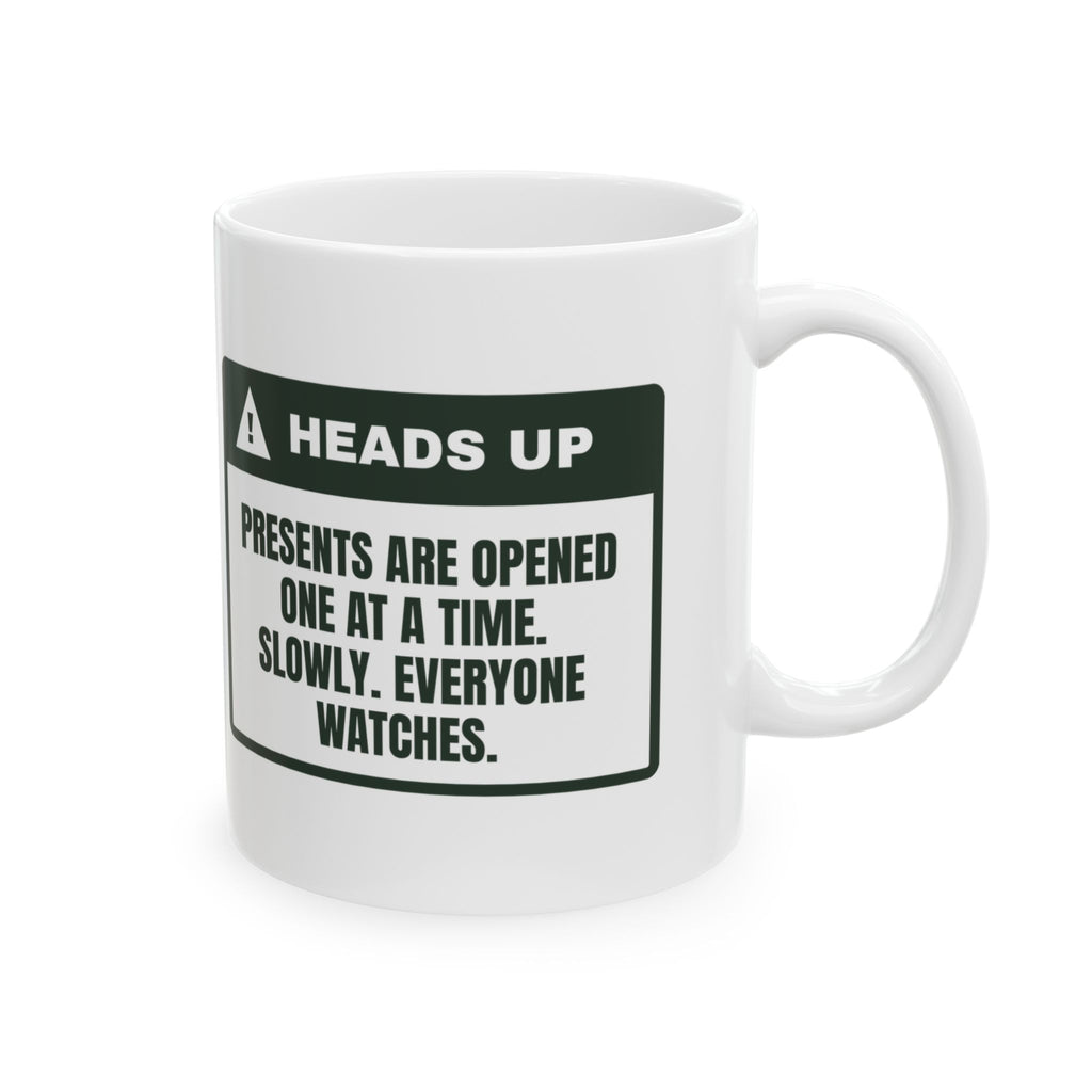 Funny Christmas Family Coffee Mug Presents Opened One At A Time