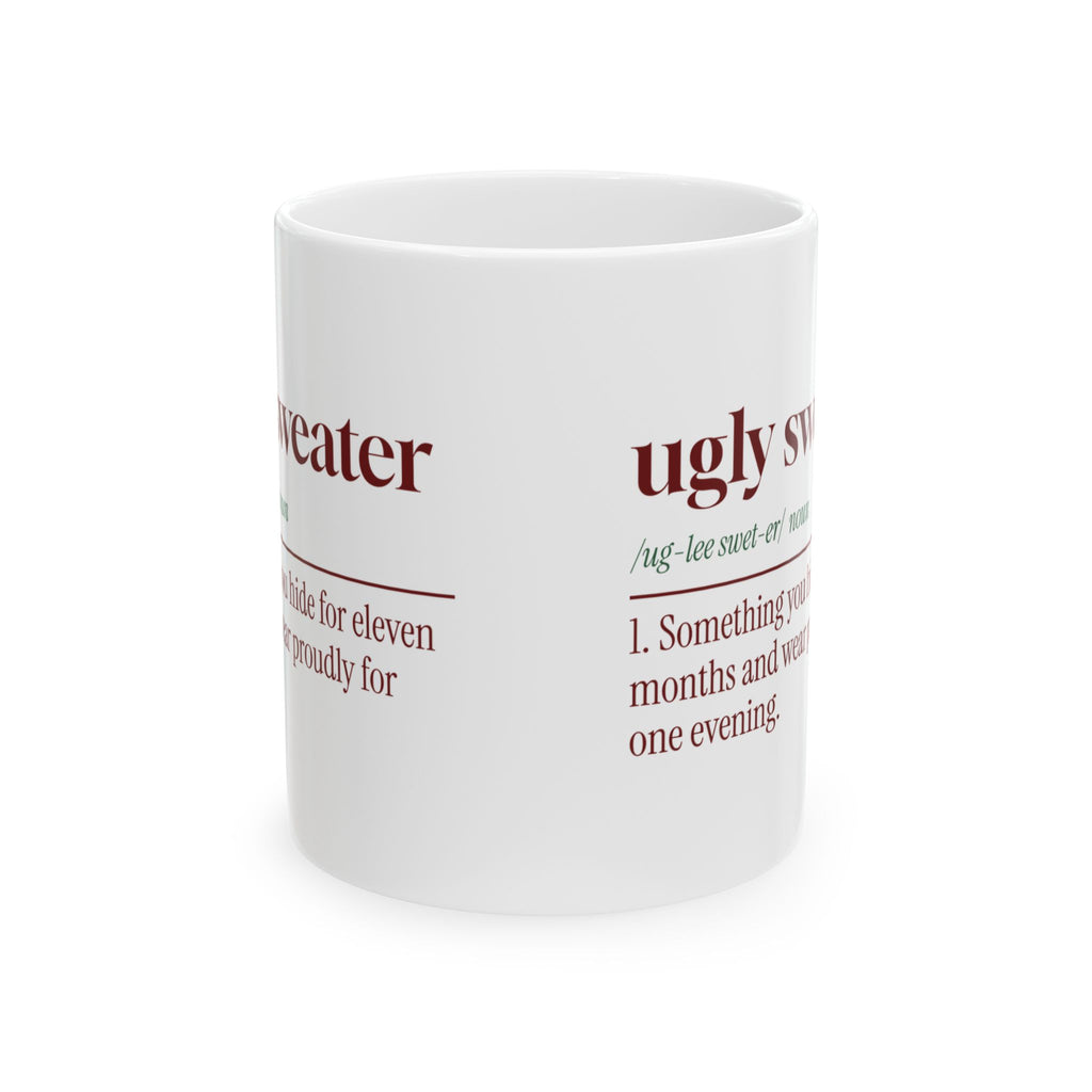 Funny Ugly Christmas Sweater Coffee Mug Dictionary Definition