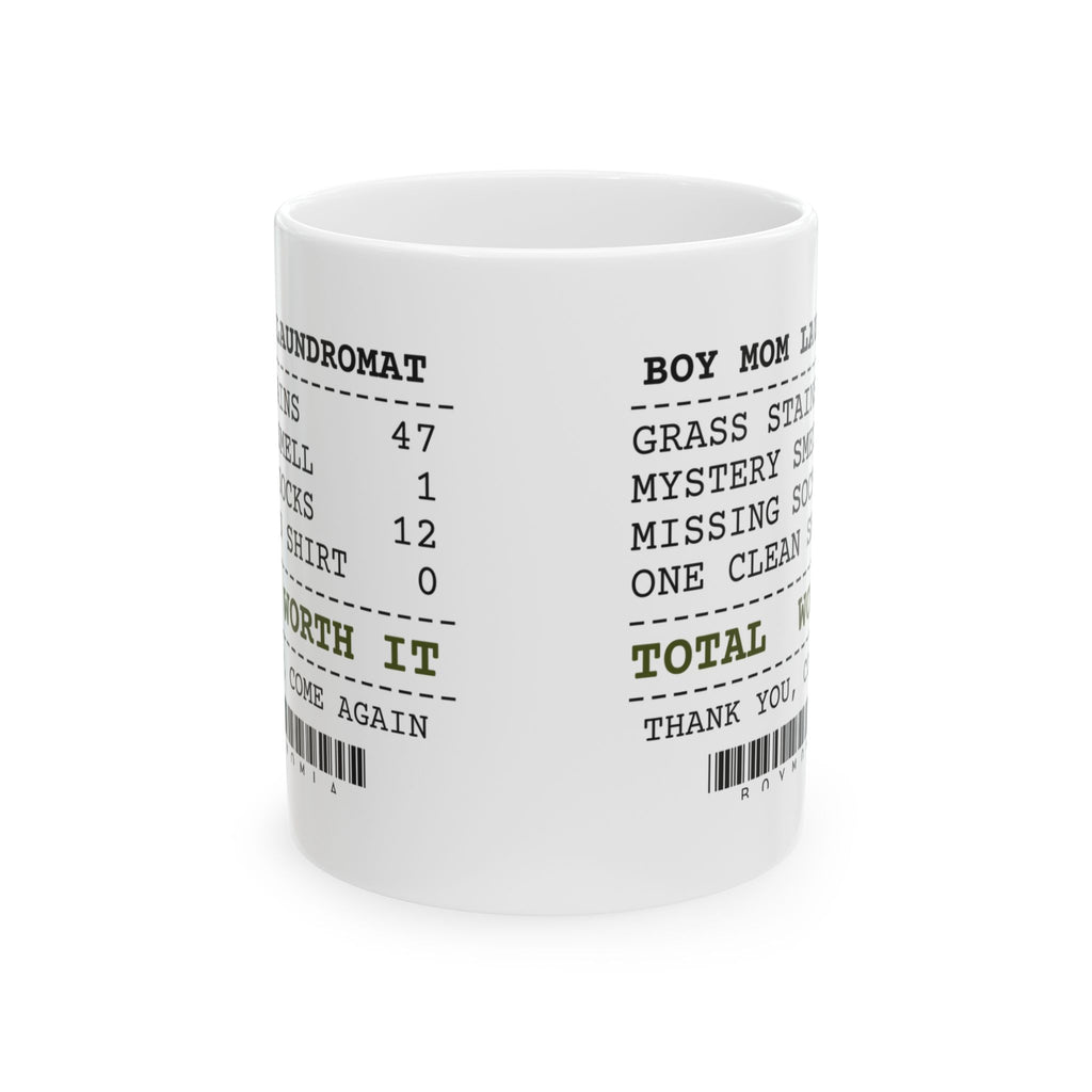Boy Mom Coffee Mug Laundry Receipt Boy Mom Edition
